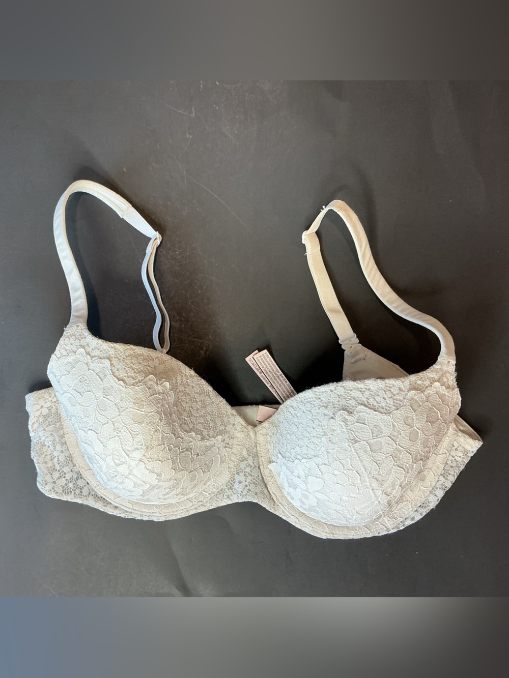 Victoria's Secret Ivory Lace Demi Underwire Bra 36D